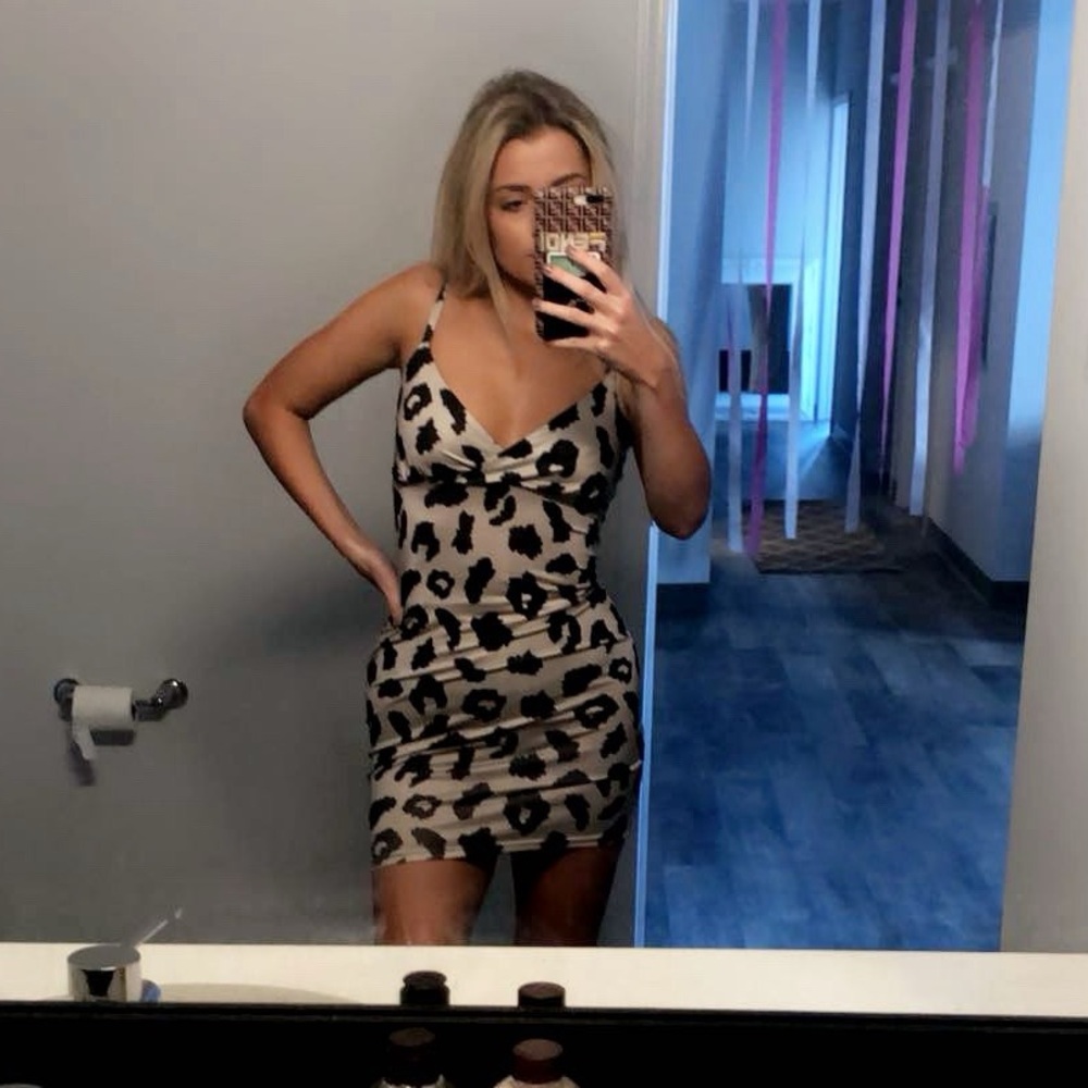 Cheetah Print Mini Dress